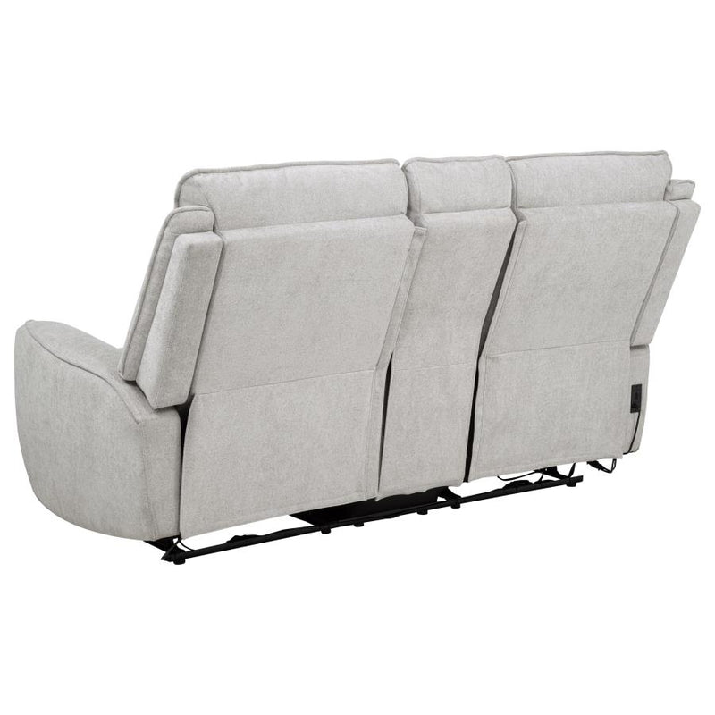 Sylmar Chenille Upholstered Power Reclining Loveseat Dove Grey-zoom-