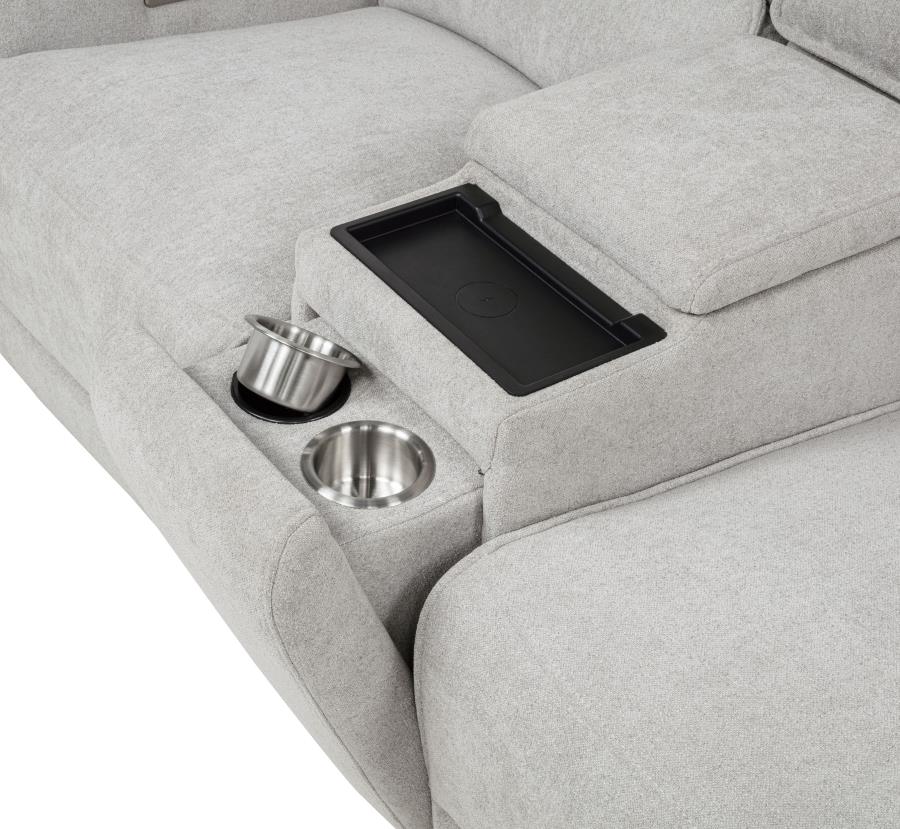 Sylmar Chenille Upholstered Power Reclining Loveseat Dove Grey-zoom-12