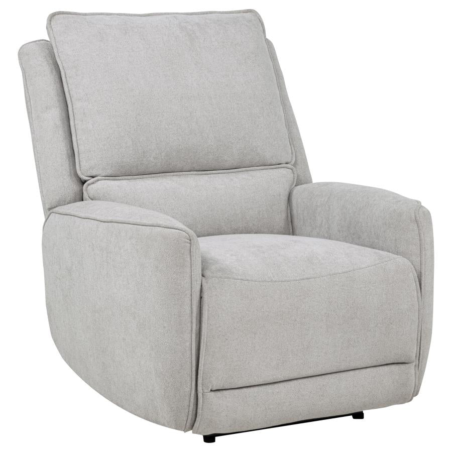 Sylmar Chenille Upholstered Power Recliner Dove Grey-zoom-1