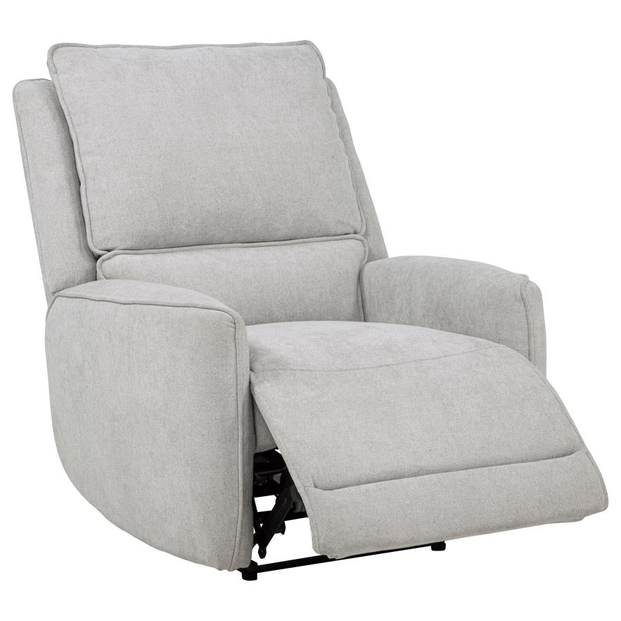 Sylmar Chenille Upholstered Power Recliner Dove Grey-zoom-3