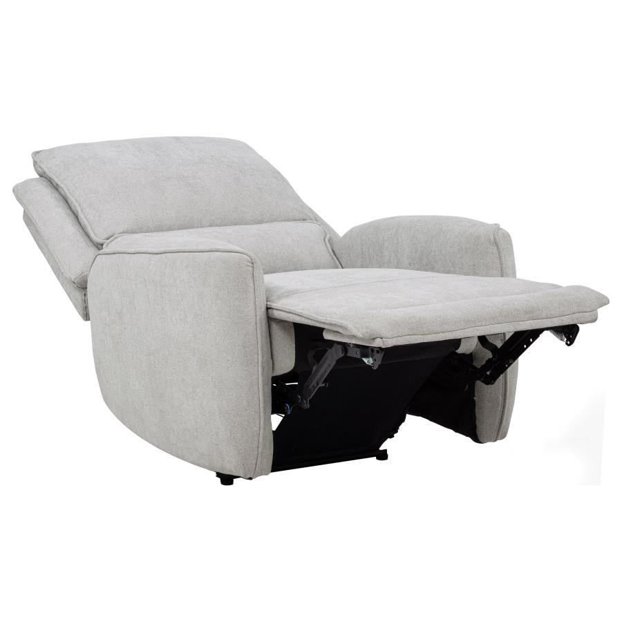 Sylmar Chenille Upholstered Power Recliner Dove Grey-zoom-4