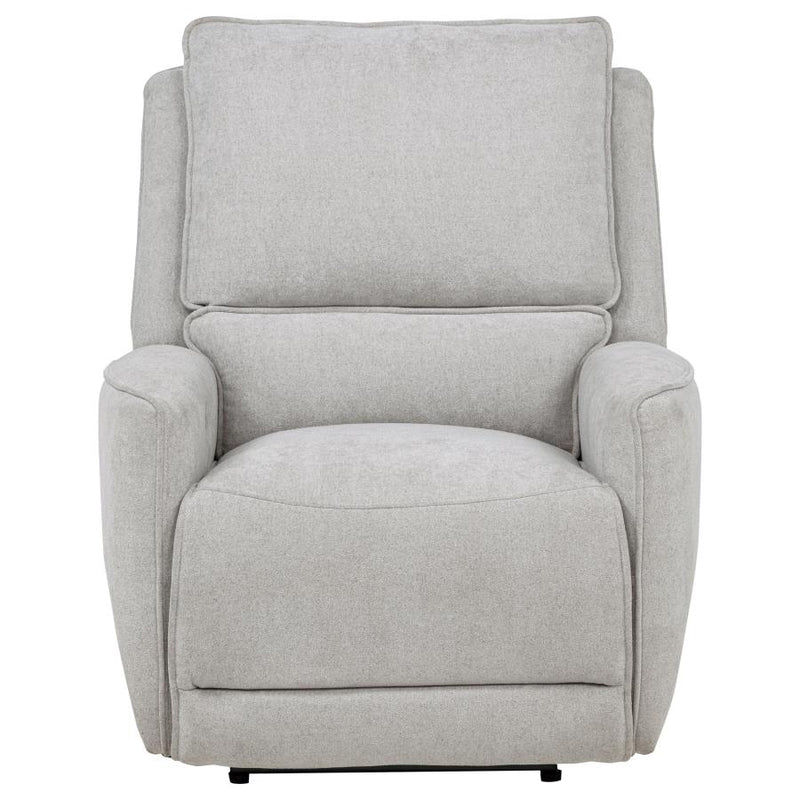 Sylmar Chenille Upholstered Power Recliner Dove Grey-zoom-