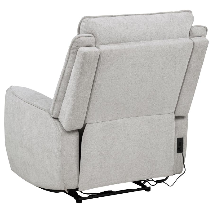 Sylmar Chenille Upholstered Power Recliner Dove Grey-zoom-6