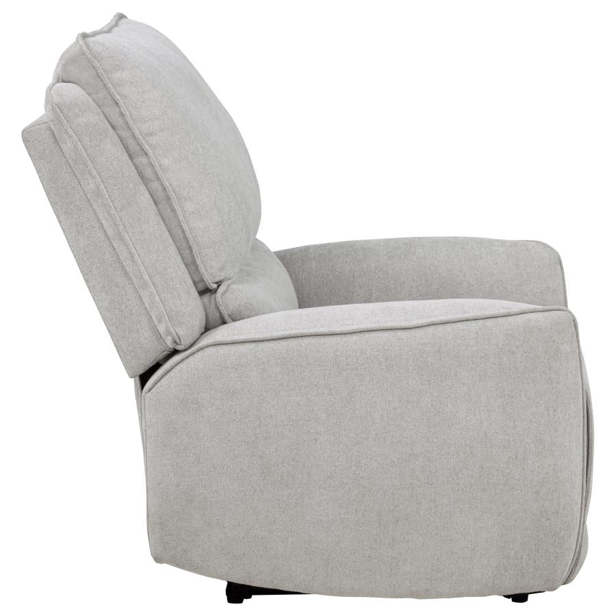 Sylmar Chenille Upholstered Power Recliner Dove Grey-zoom-7