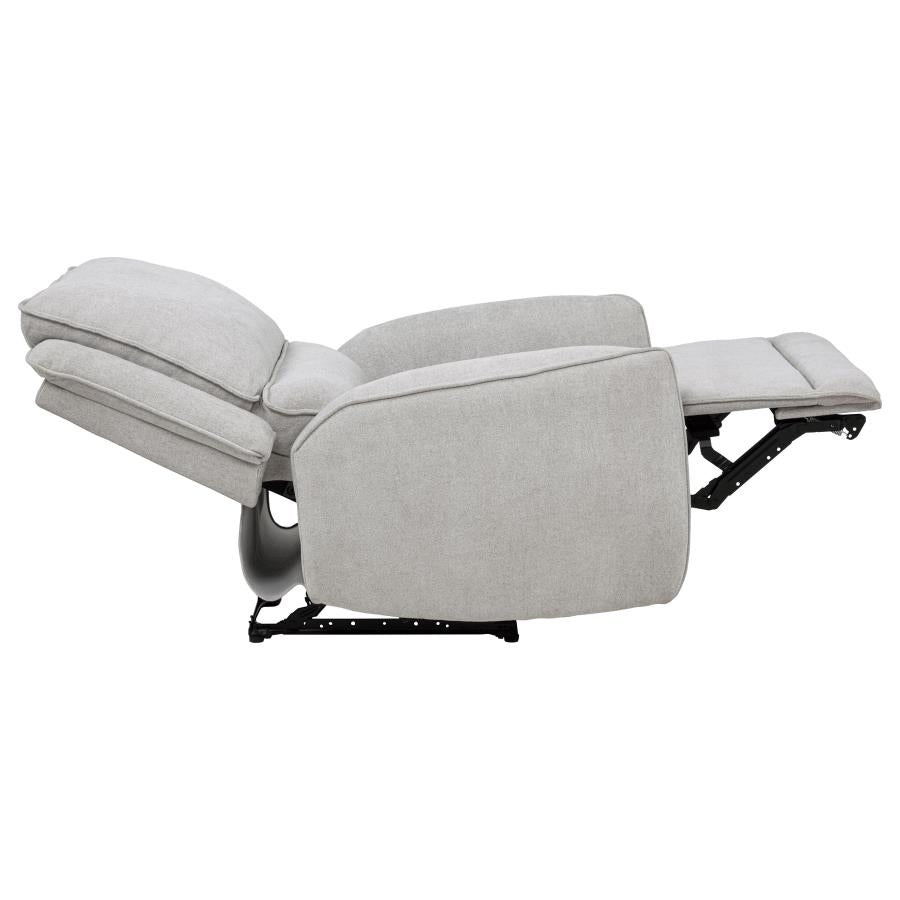 Sylmar Chenille Upholstered Power Recliner Dove Grey-zoom-9