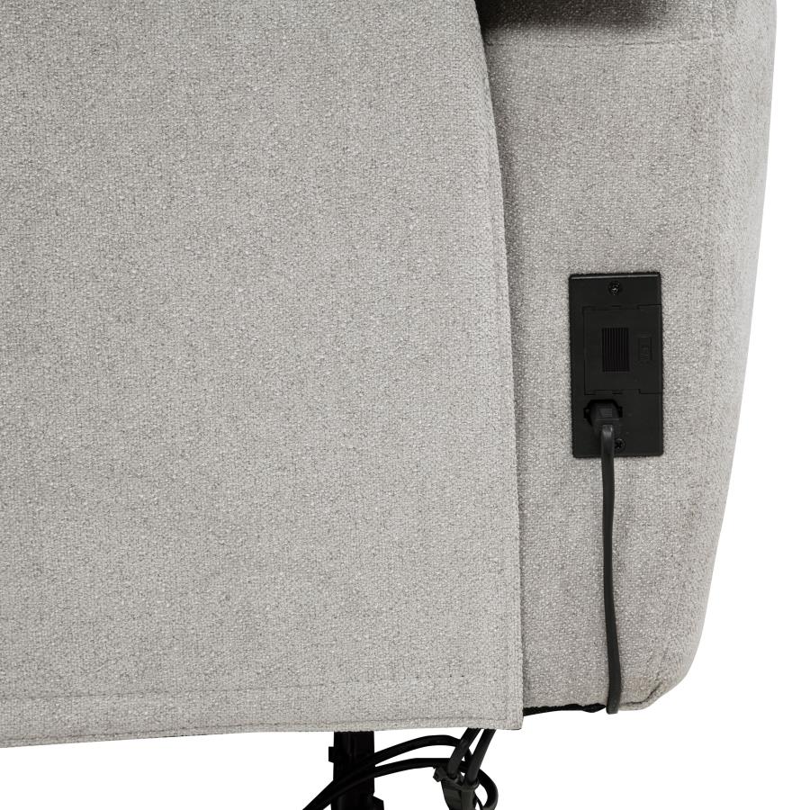 Sylmar Chenille Upholstered Power Recliner Dove Grey-zoom-11