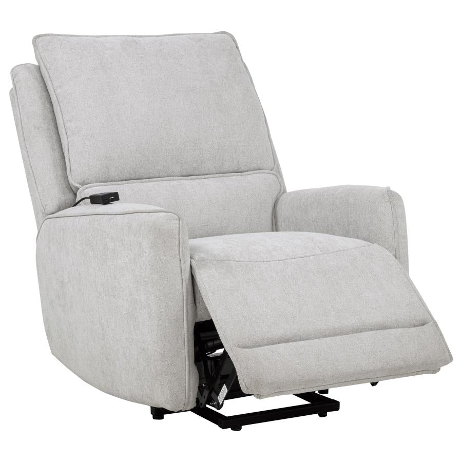 Sylmar Chenille Upholstered Dual Power Lift Recliner Dove Grey-zoom-3