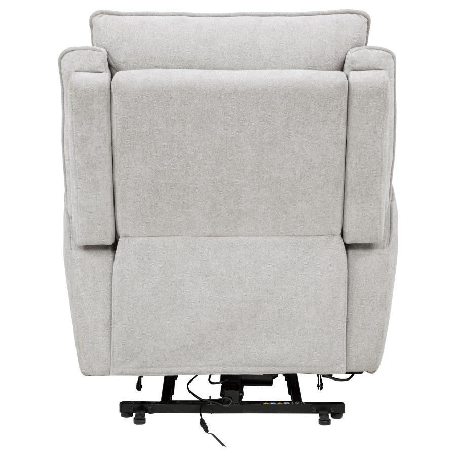 Sylmar Chenille Upholstered Dual Power Lift Recliner Dove Grey-zoom-8