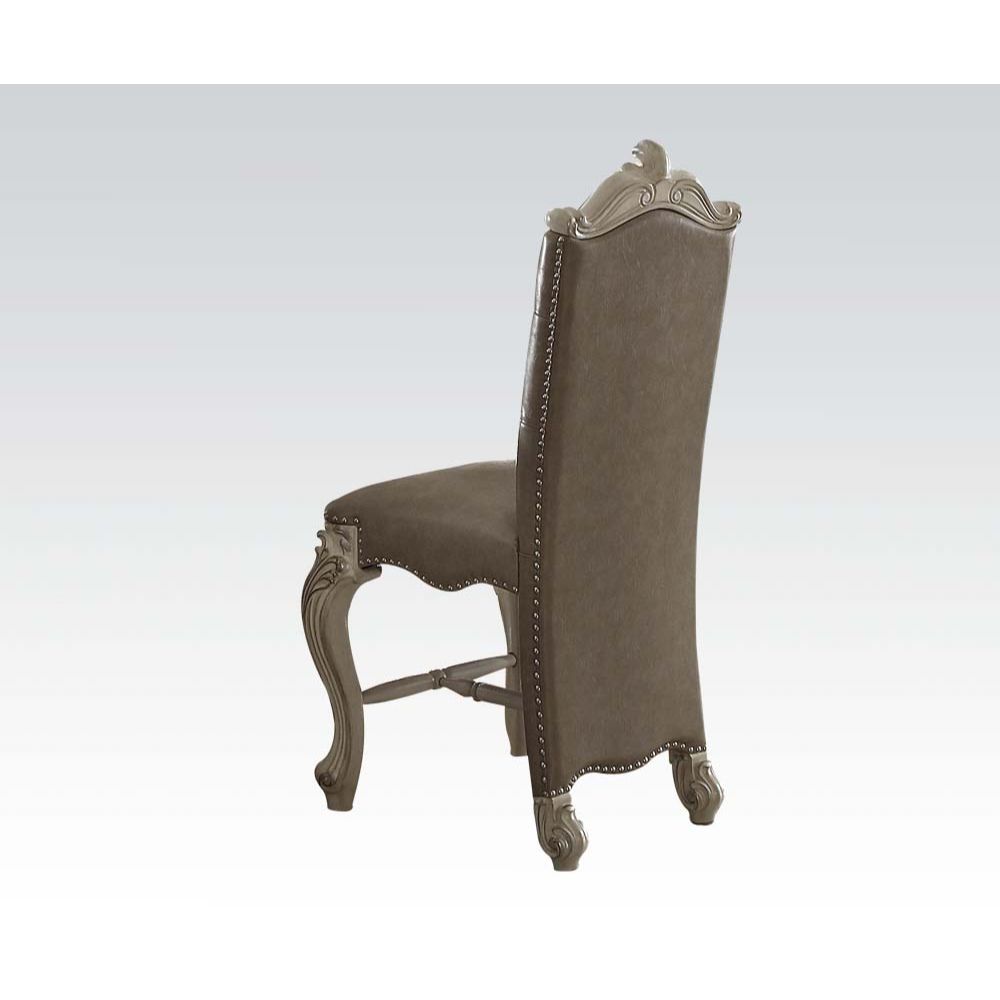 ACME Versailles Counter Height Chairs Set of 2 – front view – Lusso Furniture Miami