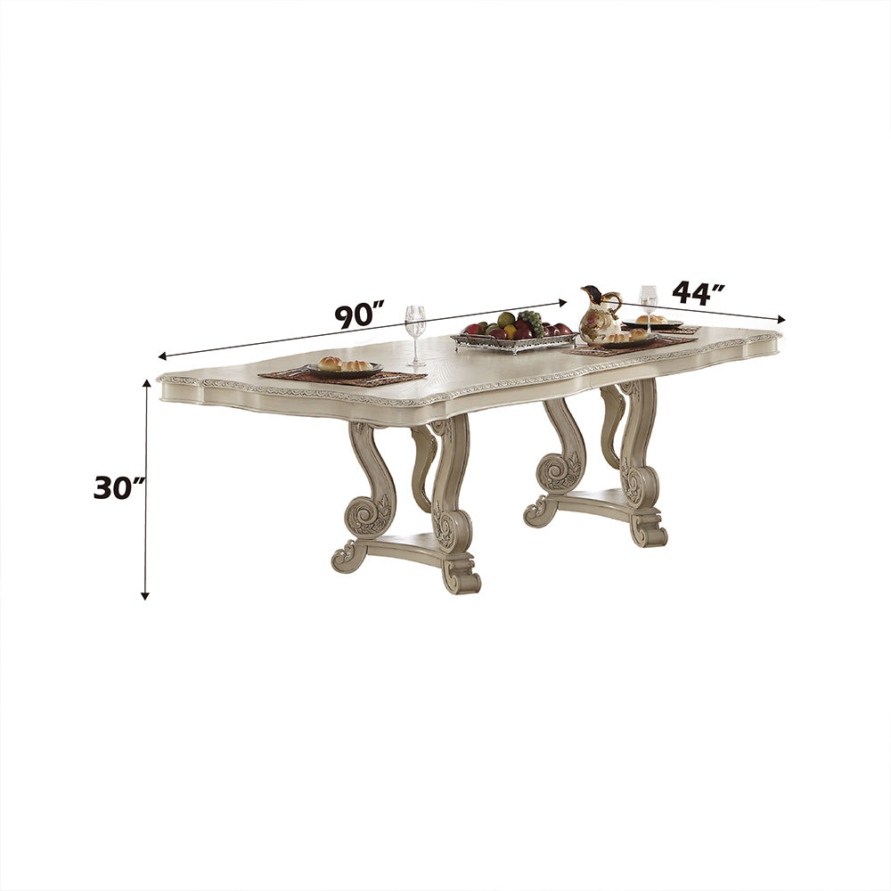 ACME Ragenardus Dining Table – side view – Lusso Furniture Miami