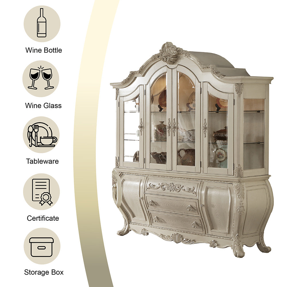 ACME Ragenardus Buffet & Hutch – detail – Lusso Furniture Miami