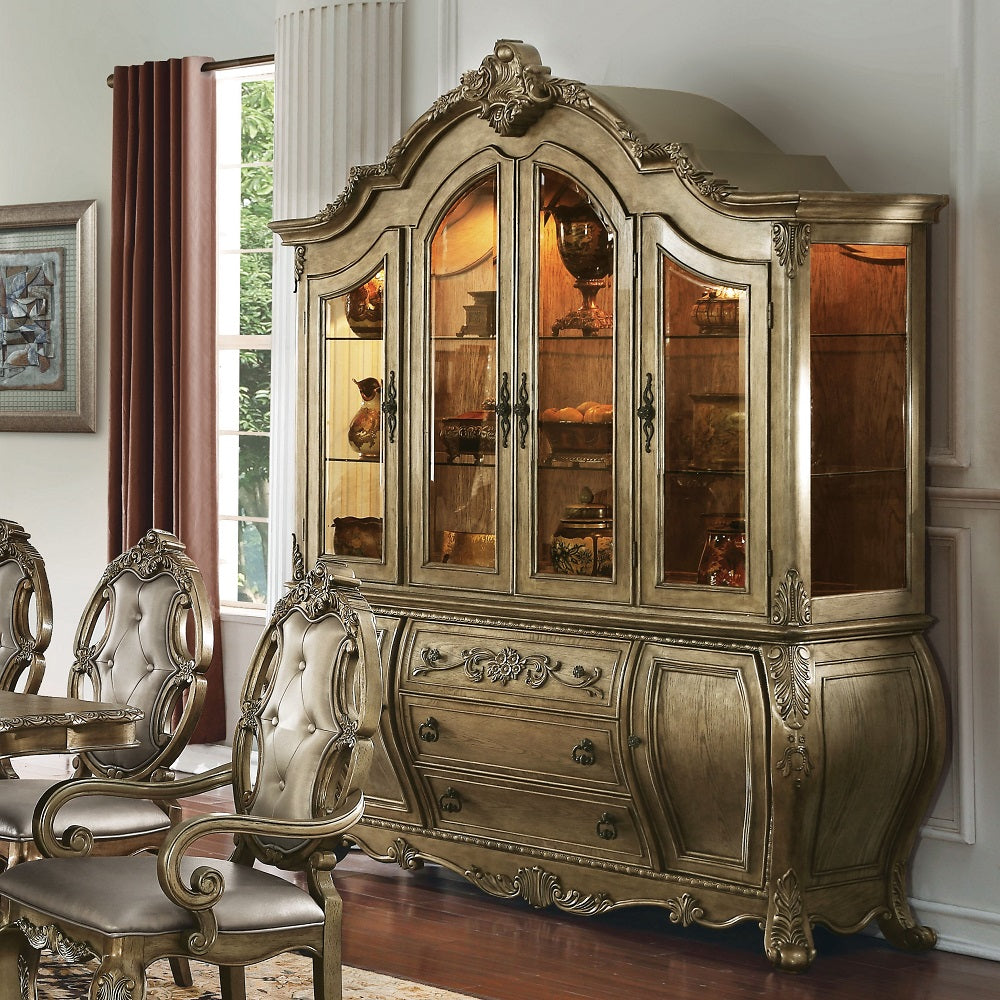 ACME Ragenardus Buffet & Hutch – back view – Lusso Furniture Miami