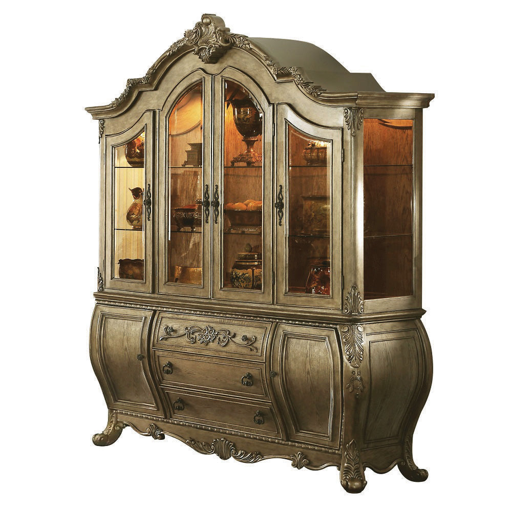 ACME Ragenardus Buffet & Hutch – top view – Lusso Furniture Miami