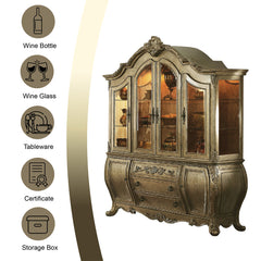 ACME Ragenardus Buffet & Hutch – close-up – Lusso Furniture Miami