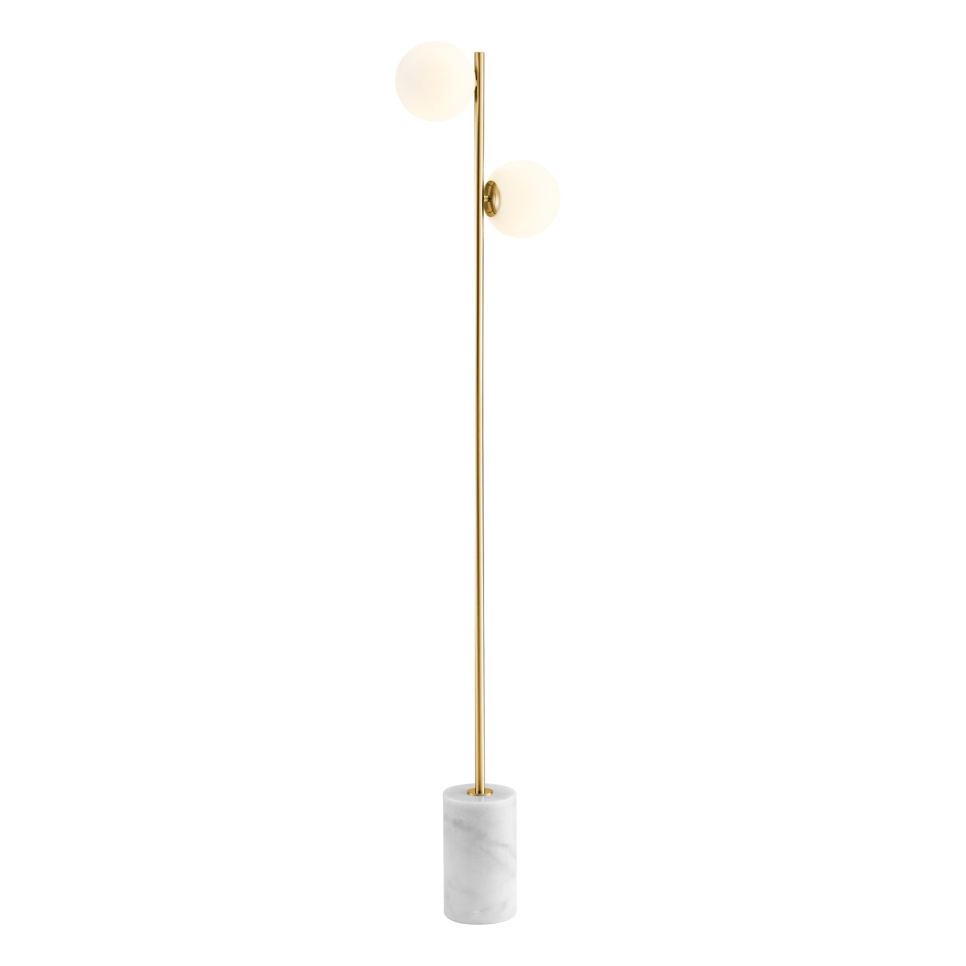 Anechdoche 2 Lights Gold and White Floor Lamp-1