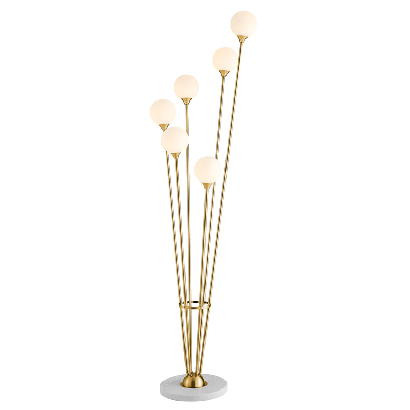 Anechdoche 6 Lights Gold and White Floor Lamp-zoom-
