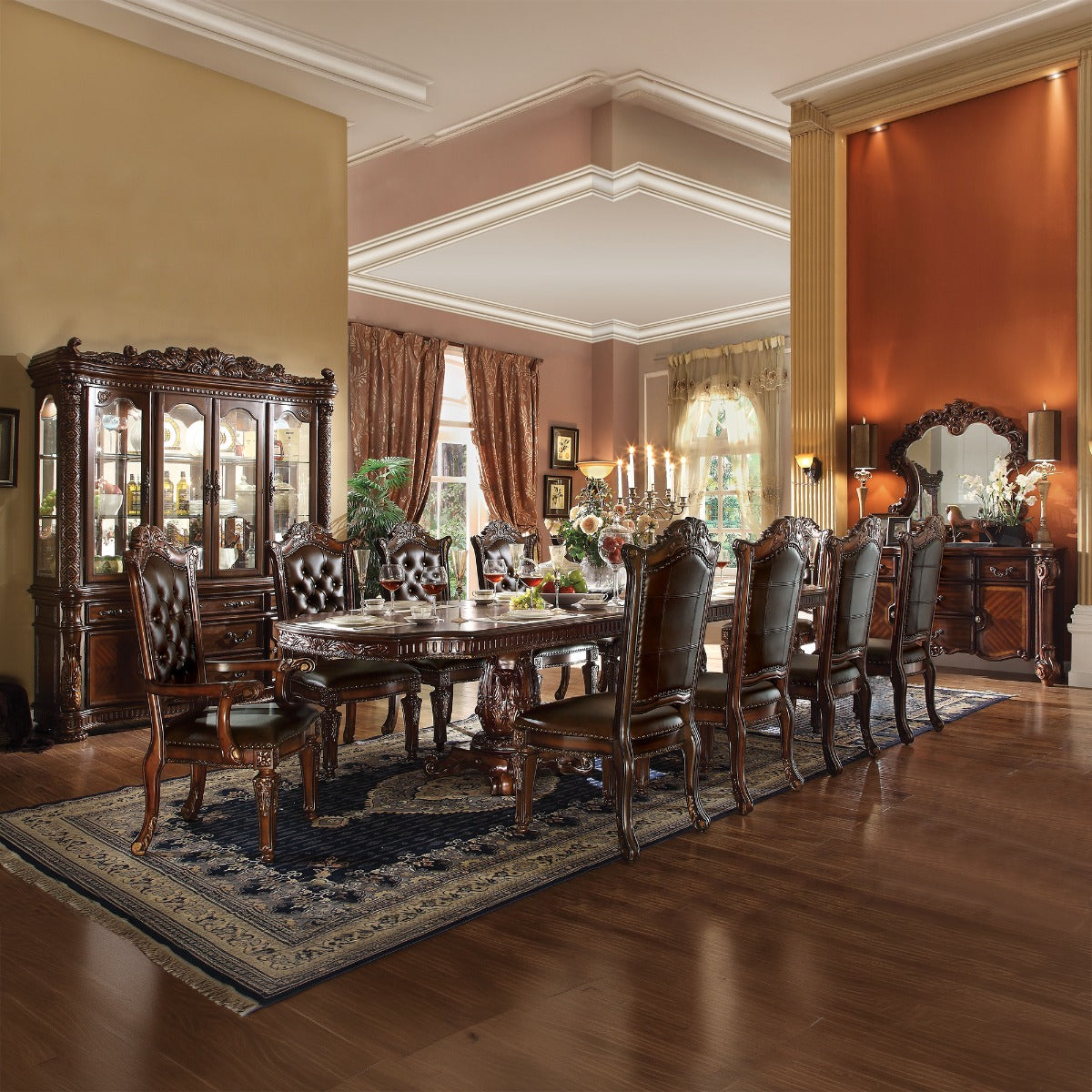 ACME Vendome Dining Table – angle view – Lusso Furniture Miami