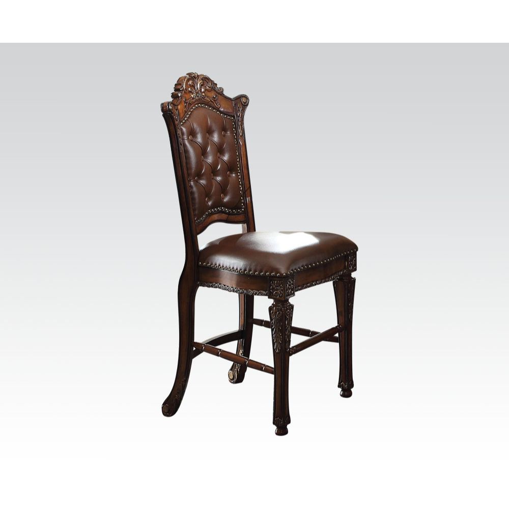 ACME Vendome Counter Height Chair Set of 2 – front view – Lusso Furniture Miami