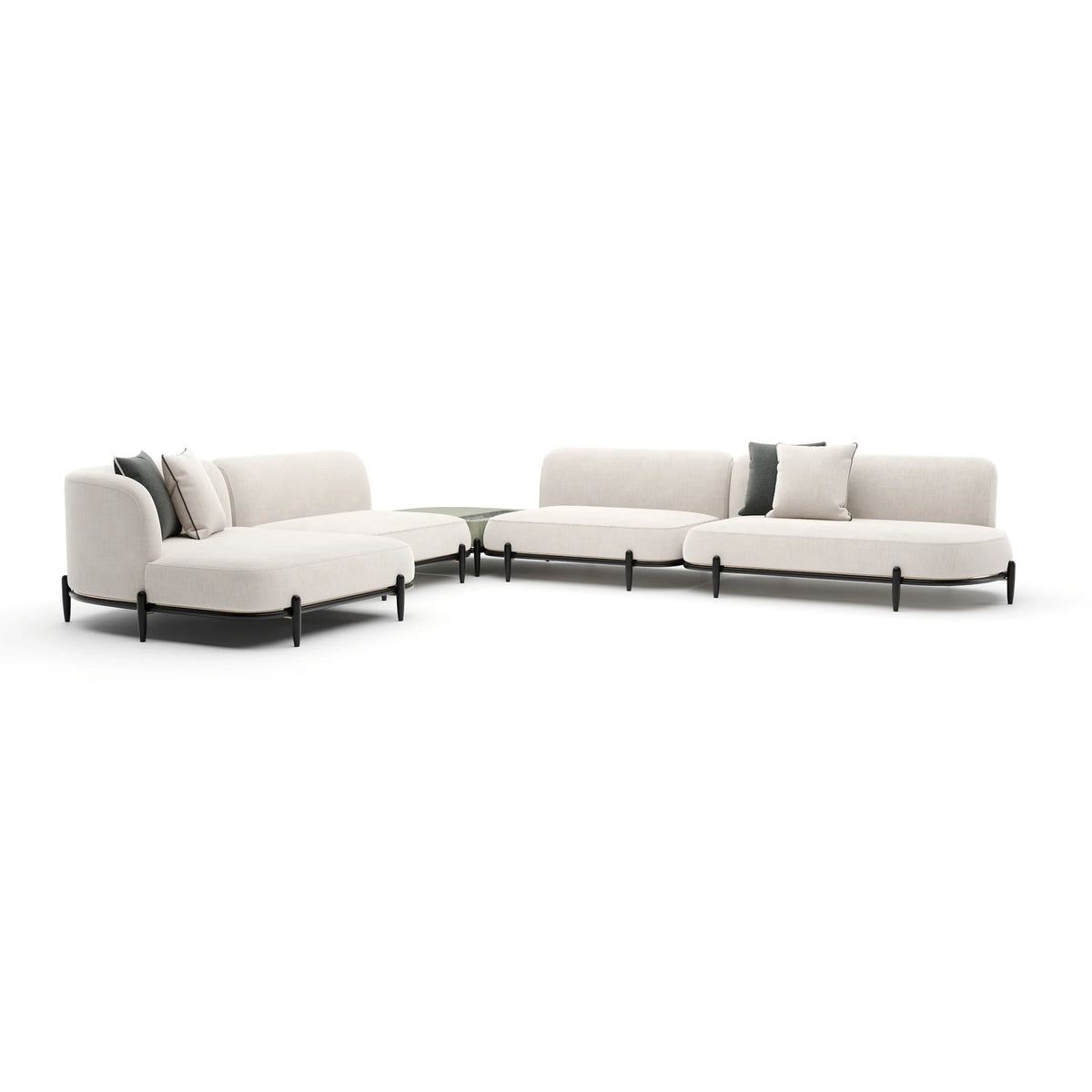 Caracole Madera Sectional – back view – Lusso Furniture Miami