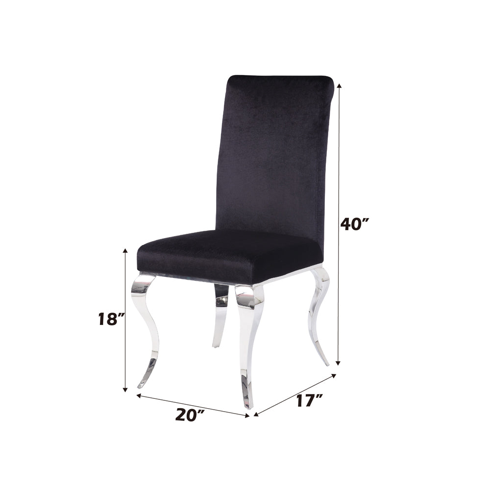 ACME Fabiola Side Chair Set of 2 – close-up – Lusso Furniture Miami