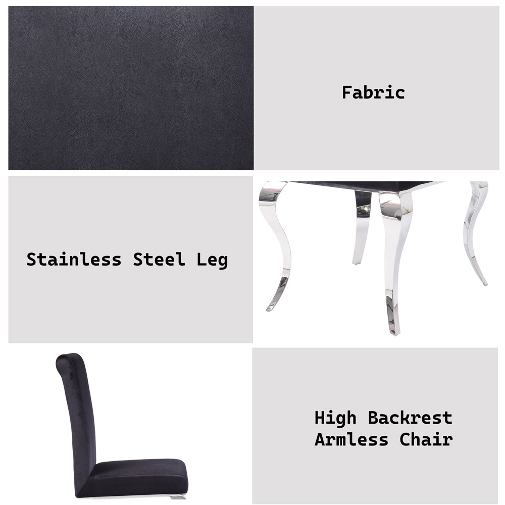ACME Fabiola Side Chair Set of 2 – alternate view – Lusso Furniture Miami