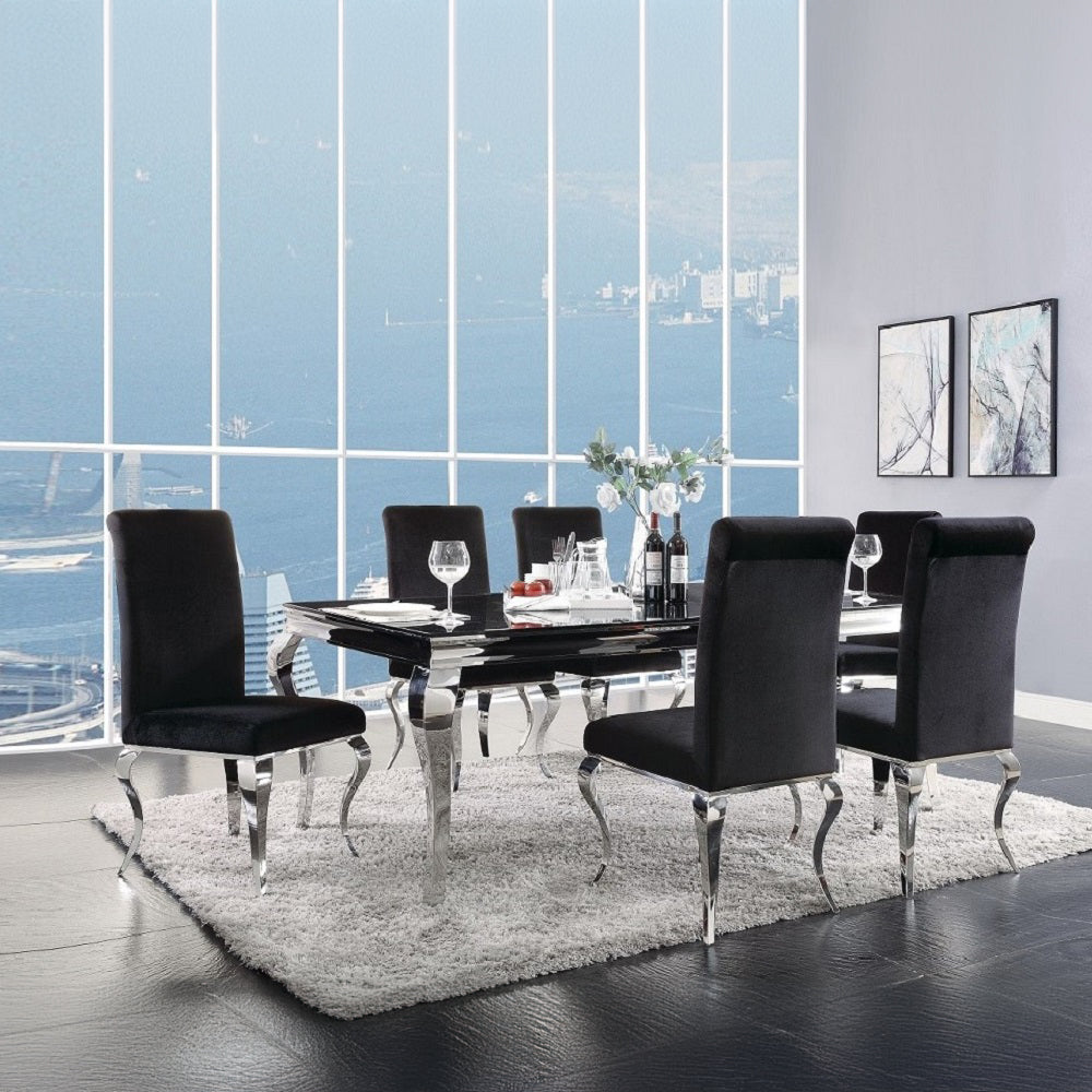 ACME Fabiola Side Chair Set of 2 – top view – Lusso Furniture Miami