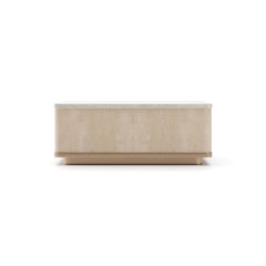 Caracole Rhythm Square Cocktail Table – side view – Lusso Furniture Miami
