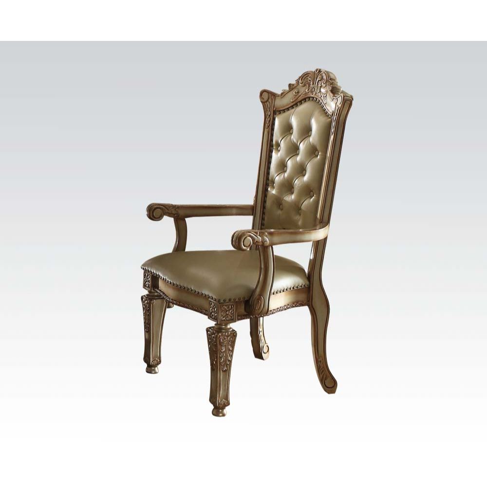 ACME Vendome Arm Chair Set of 2 – front view – Lusso Furniture Miami