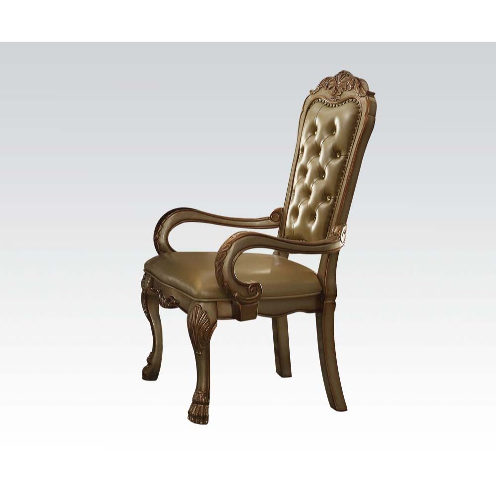 ACME Dresden Arm Chair Set of 2 – front view – Lusso Furniture Miami