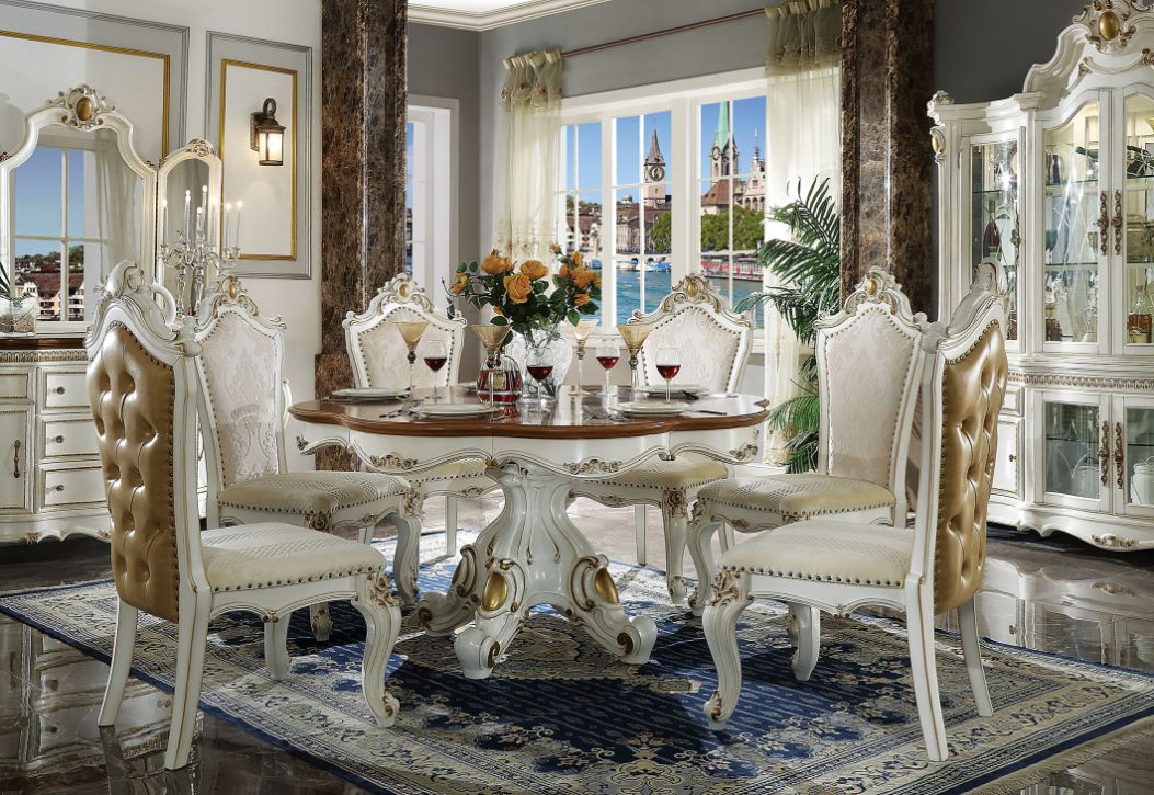 ACME Picardy Dining Table – front view – Lusso Furniture Miami