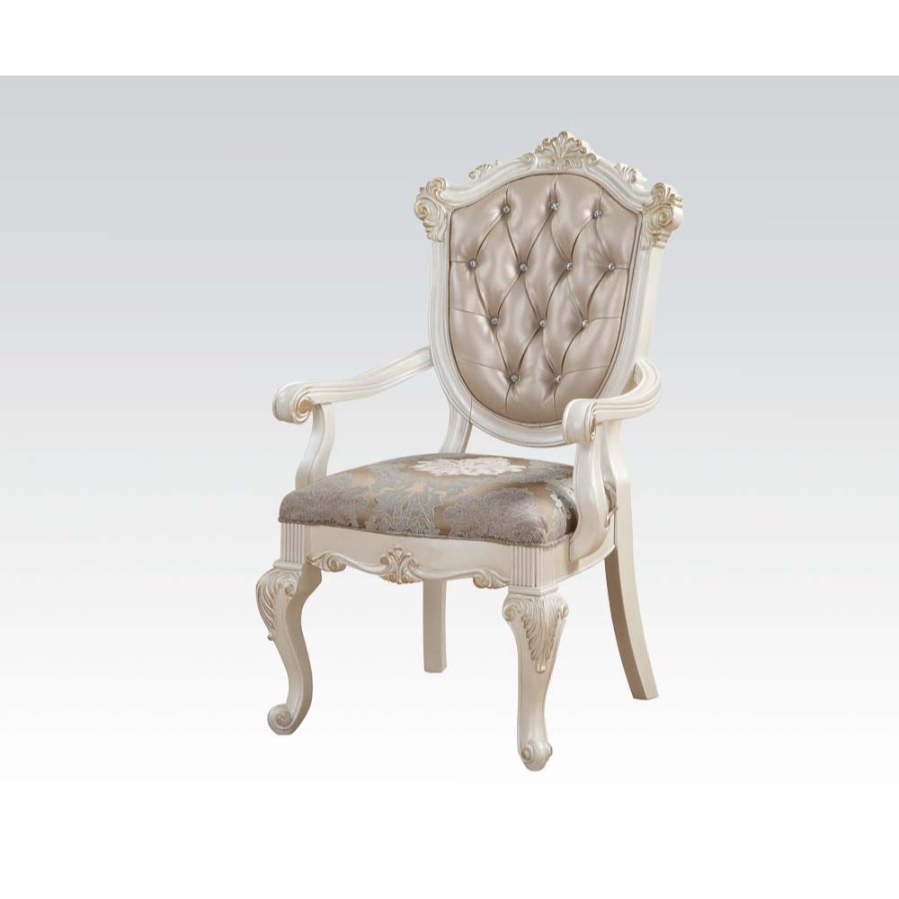ACME Chantelle Arm Chair Set of 2 – front view – Lusso Furniture Miami