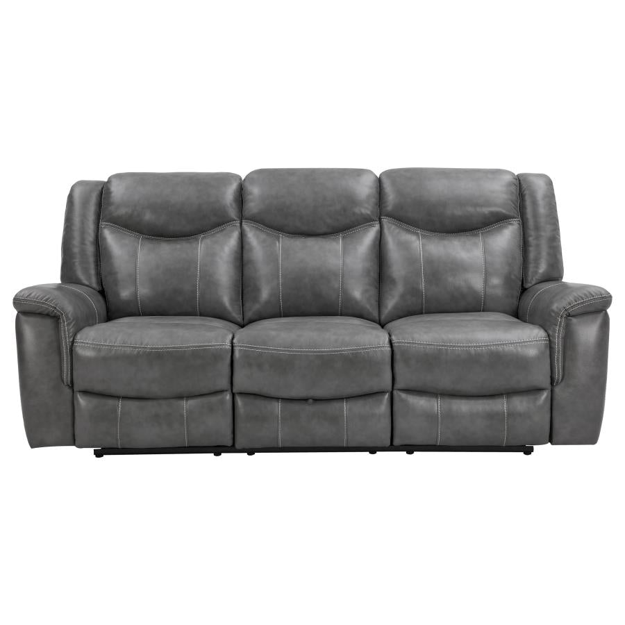 Conrad Upholstered Padded Arm Motion Sofa Grey-zoom-4