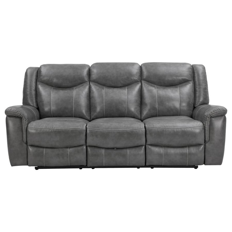 Conrad Upholstered Padded Arm Motion Sofa Grey-zoom-