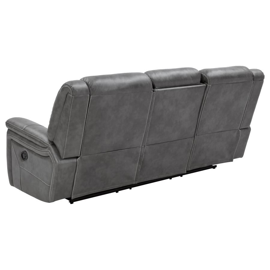 Conrad Upholstered Padded Arm Motion Sofa Grey-5