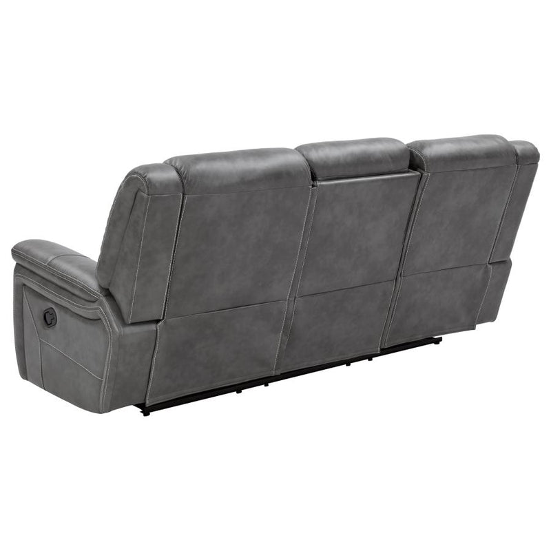 Conrad Upholstered Padded Arm Motion Sofa Grey-zoom-