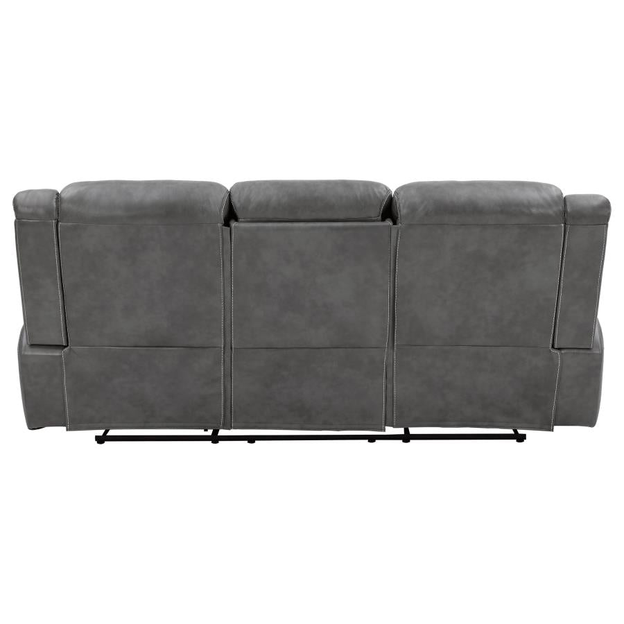 Conrad Upholstered Padded Arm Motion Sofa Grey-6