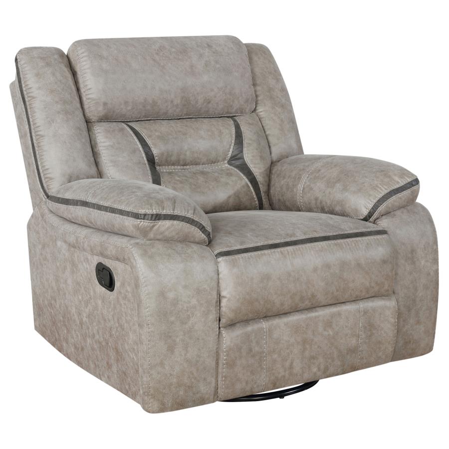 Greer 3-piece Upholstered Reclining Sofa Set Taupe-zoom-8