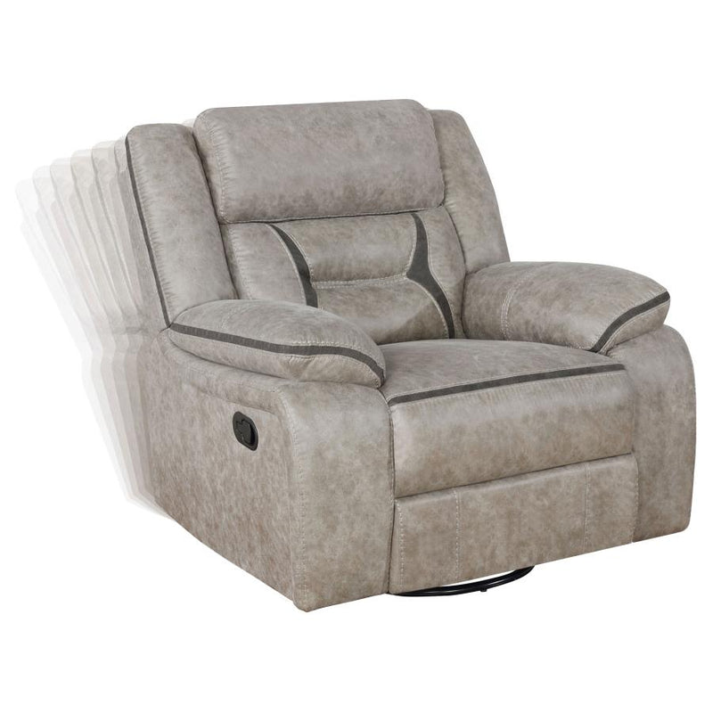 Greer 3-piece Upholstered Reclining Sofa Set Taupe-zoom-