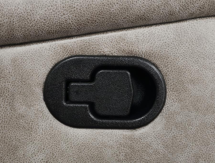 Greer Upholstered Motion Reclining Sofa Taupe-5