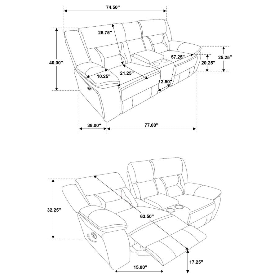 Greer Upholstered Motion Reclining Loveseat Taupe-9