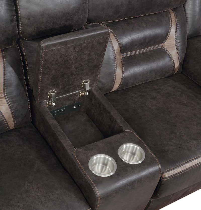 Greer 2-piece Upholstered Reclining Sofa Set Brown-zoom-
