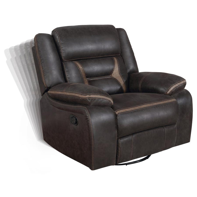 Greer 3-piece Upholstered Reclining Sofa Set Brown-zoom-