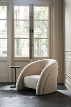 Caracole Movement Ivory Chair – angle view – Lusso Furniture Miami