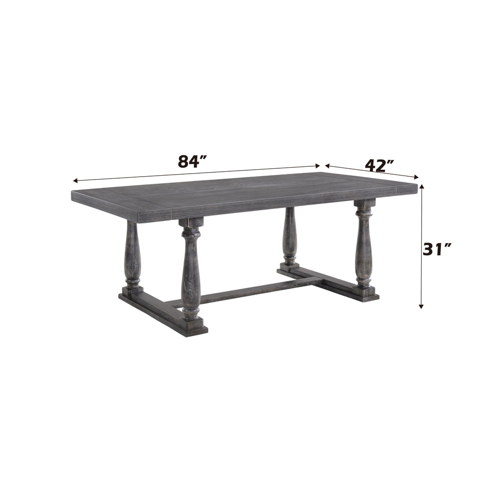 ACME Bernard Dining Table – front view – Lusso Furniture Miami