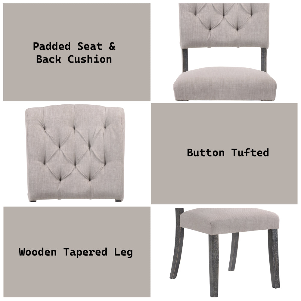 ACME Bernard Side Chair Set of 2 – angle view – Lusso Furniture Miami