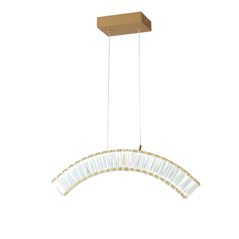 Sanford Brushed Gold 11 Watt Chandelier-zoom-