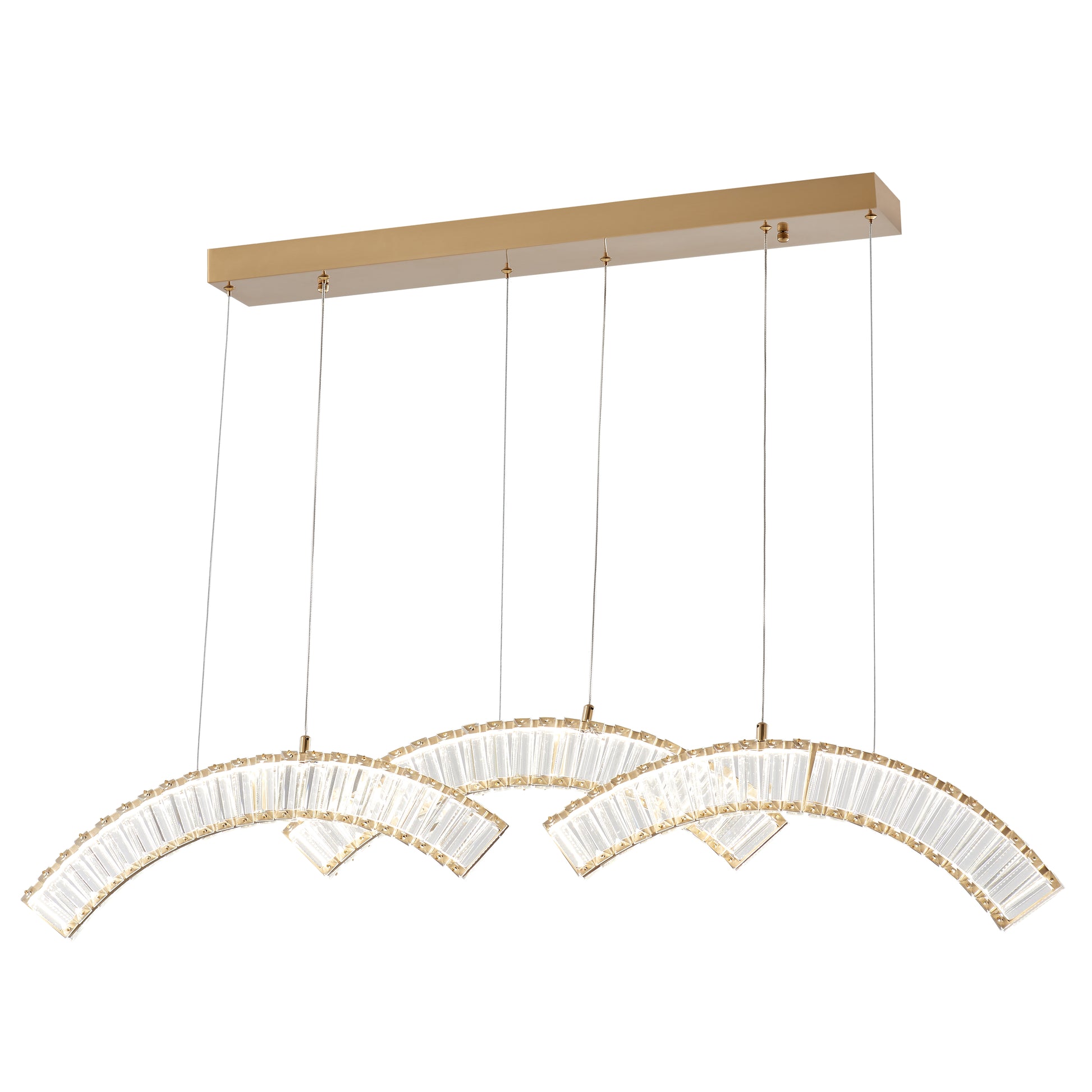 Sanford Brushed Gold 33 Watt Chandelier-1