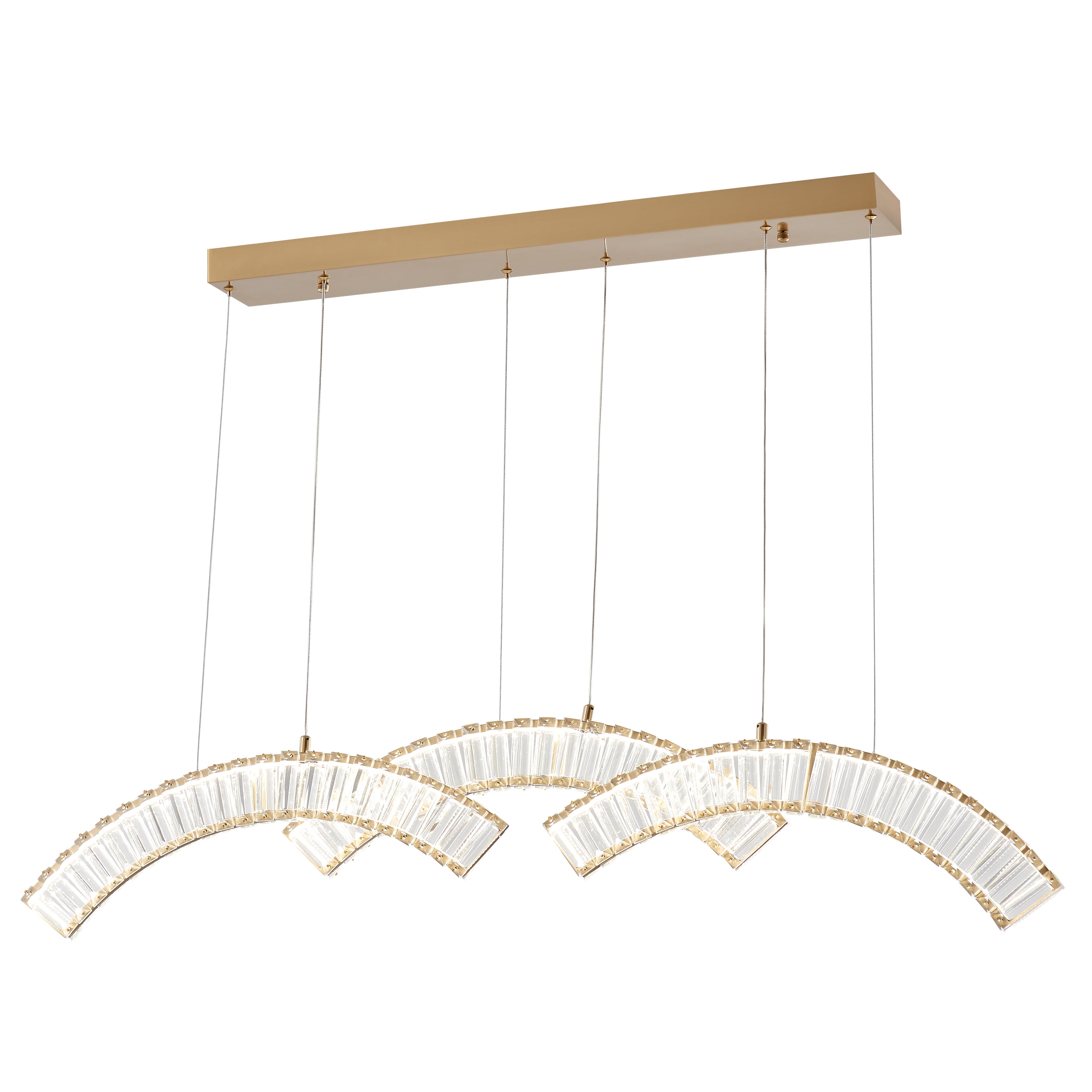 Sanford Brushed Gold 33 Watt Chandelier-zoom-1