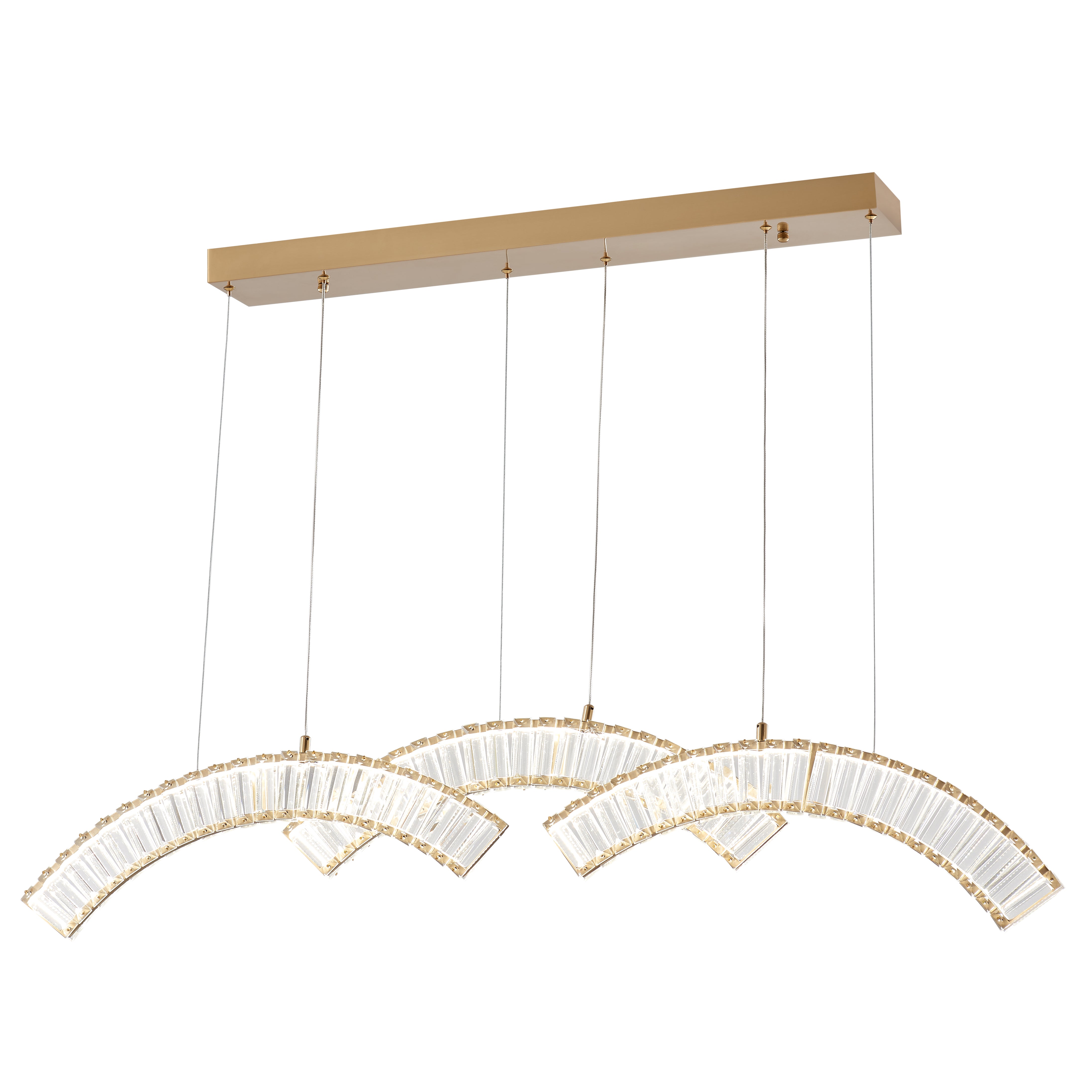 Sanford Brushed Gold 33 Watt Chandelier