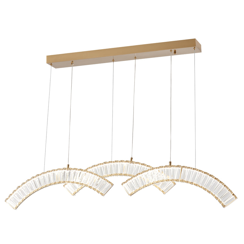 Sanford Brushed Gold 33 Watt Chandelier-zoom-
